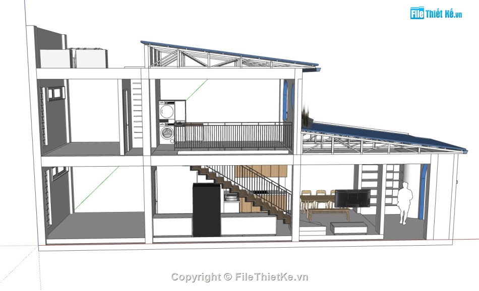 su nhà phố,sketchup nhà phố,su nhà phố 2 tầng,sketchup nhà phố 2 tầng,nhà phố