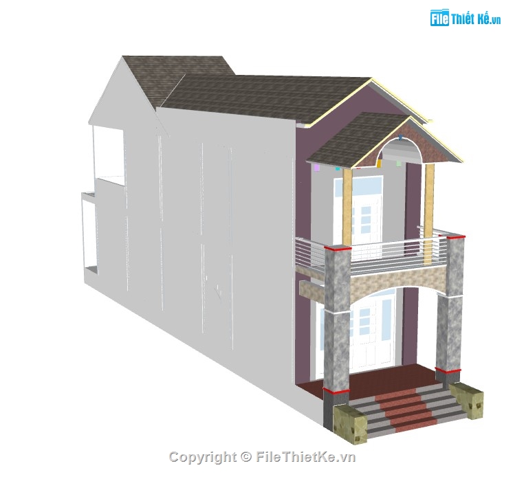 nhà phố 2 tầng,sketchup nhà phố,su nhà phố,sketchup nhà phố 2 tầng,su nhà phố 2 tầng