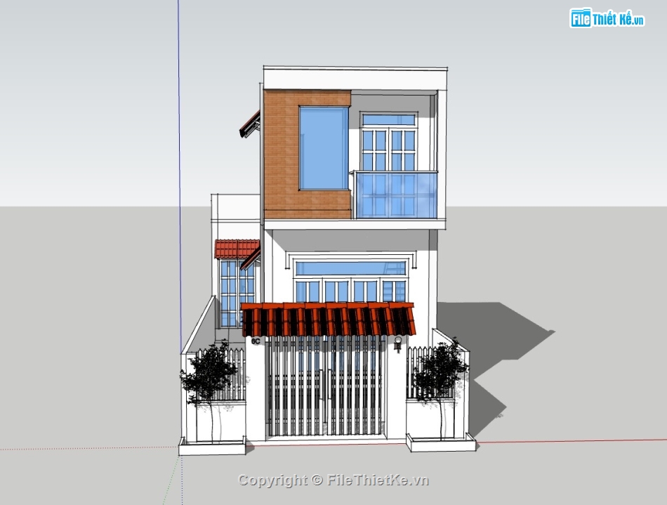 su nhà phố,nhà phố 2 tầng,su nhà phố 2 tầng,sketchup nhà phố,sketchup nhà phố 2 tầng
