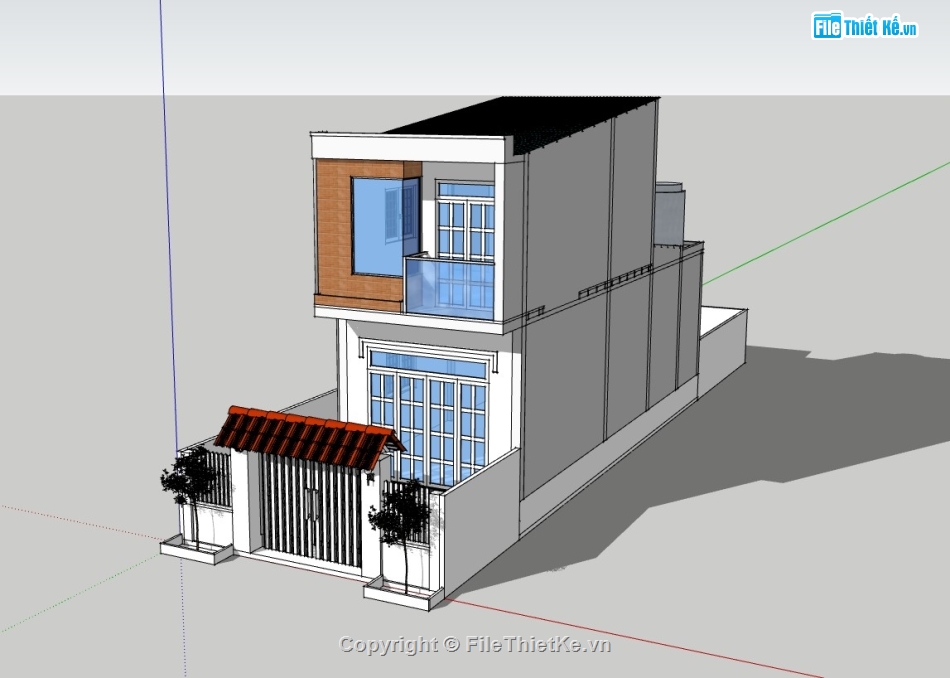 su nhà phố,nhà phố 2 tầng,su nhà phố 2 tầng,sketchup nhà phố,sketchup nhà phố 2 tầng