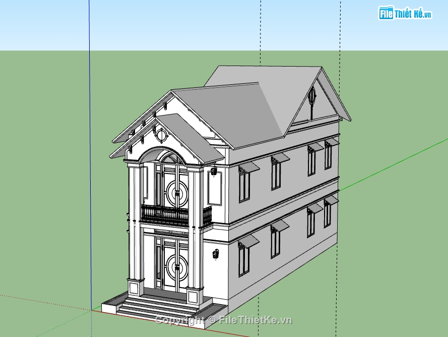 Nhà phố 2 tầng,su nhà phố 2 tầng,sketchup nhà phố 2 tầng,sketchup nhà phố,su nhà phố