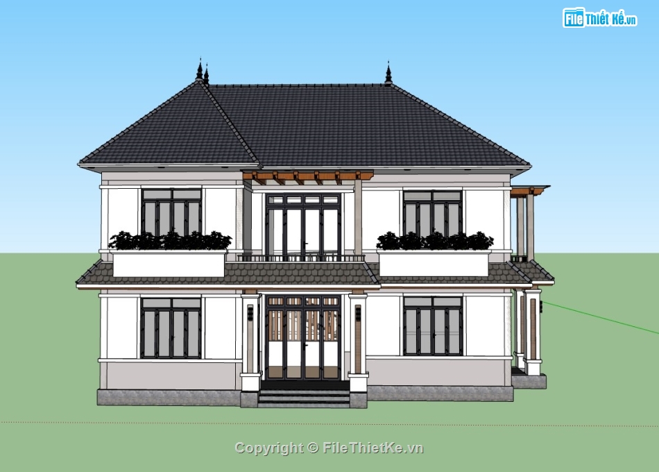 su nhà phố,sketchup nhà phố,su nhà phố 2 tầng,sketchup nhà phố 2 tầng,nhà phố 2 tầng