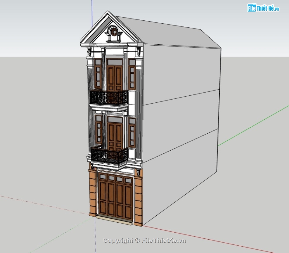 nhà phố 3 tầng,nhà 3 tầng,su nhà phố,sketchup nhà phố 3 tầng,su nhà phố 3 tầng