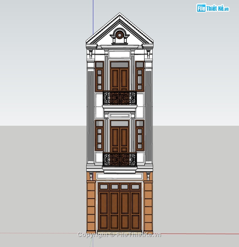 nhà phố 3 tầng,nhà 3 tầng,su nhà phố,sketchup nhà phố 3 tầng,su nhà phố 3 tầng