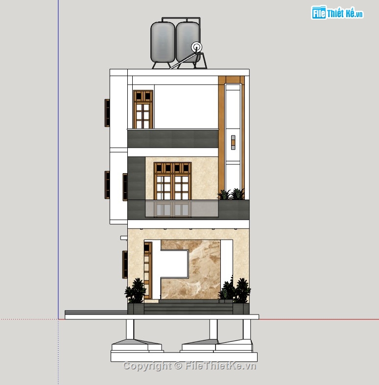 nhà phố 3 tầng,nhà 3 tầng,su nhà phố,sketchup nhà phố 3 tầng,su nhà phố 3 tầng