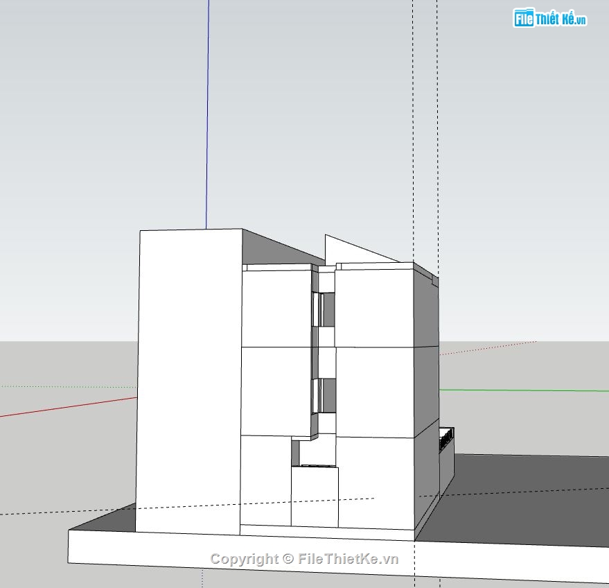 nhà phố 3 tầng,file sketchup nhà phố hiện đại,sketchup nhà phố 3 tầng,thiết kế nhà phố đẹp