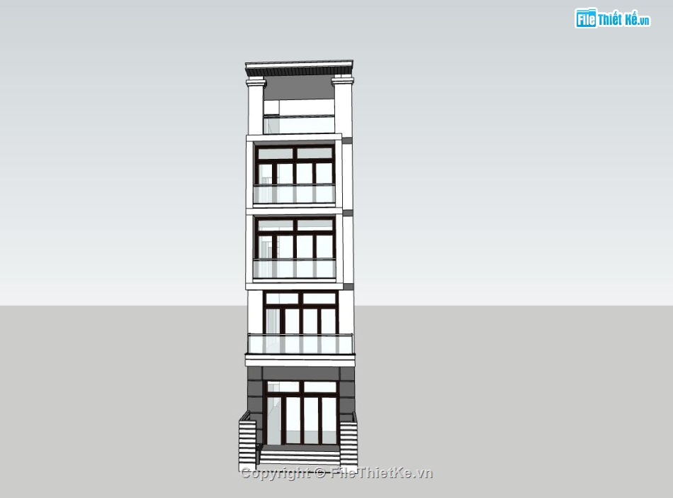 nhà phố 5 tầng,phối cảnh nhà phố,kiến trúc nhà phố 5 tầng,mẫu nhà phố 5 tầng