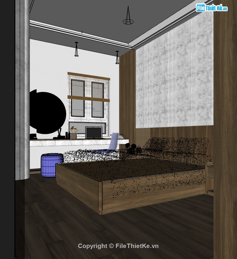 file sketchup phòng ngủ,sketchup nội thất,nội thất phòng ngủ,File sketchup nội thất,thiết kế nội thất phòng ngủ,Mẫu nội thất phòng ngủ