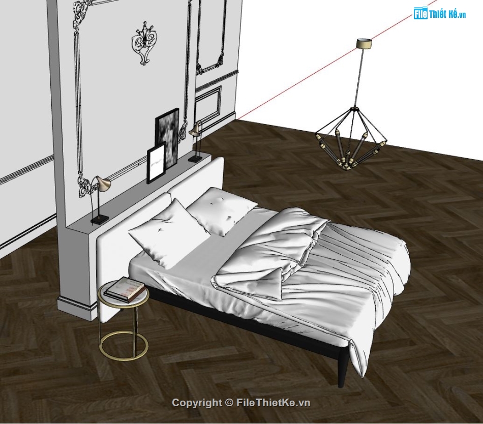 nội thất phòng ngủ,sketchup nội thất,Mẫu nội thất phòng ngủ,sketchup nội thất phòng ngủ