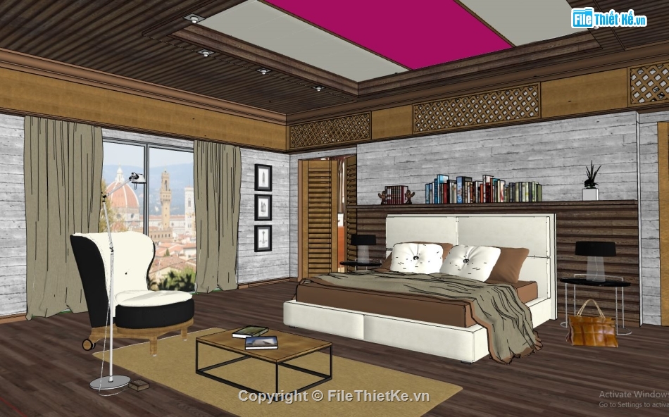 model phòng ngủ hiện đại,sketchup phòng khách hiện đại,File sketchup phòng ngủ hiện đại,file su phòng ngủ đẹp