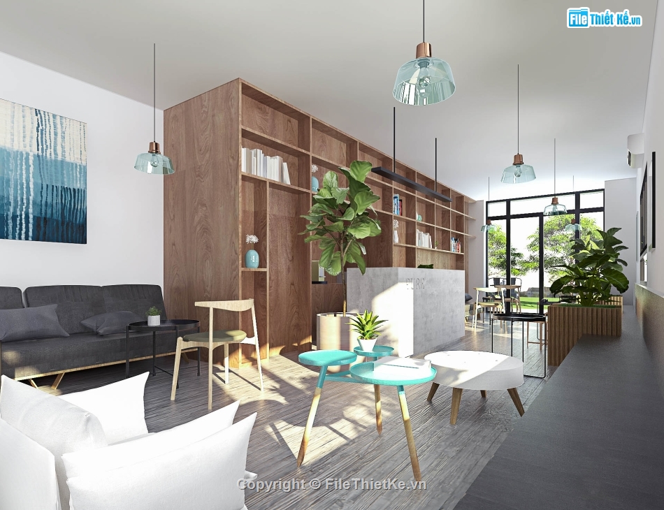 sketchup quán cafe,su quán coffee,quán cà phê sketchup,file sketchup quán cà phê đẹp