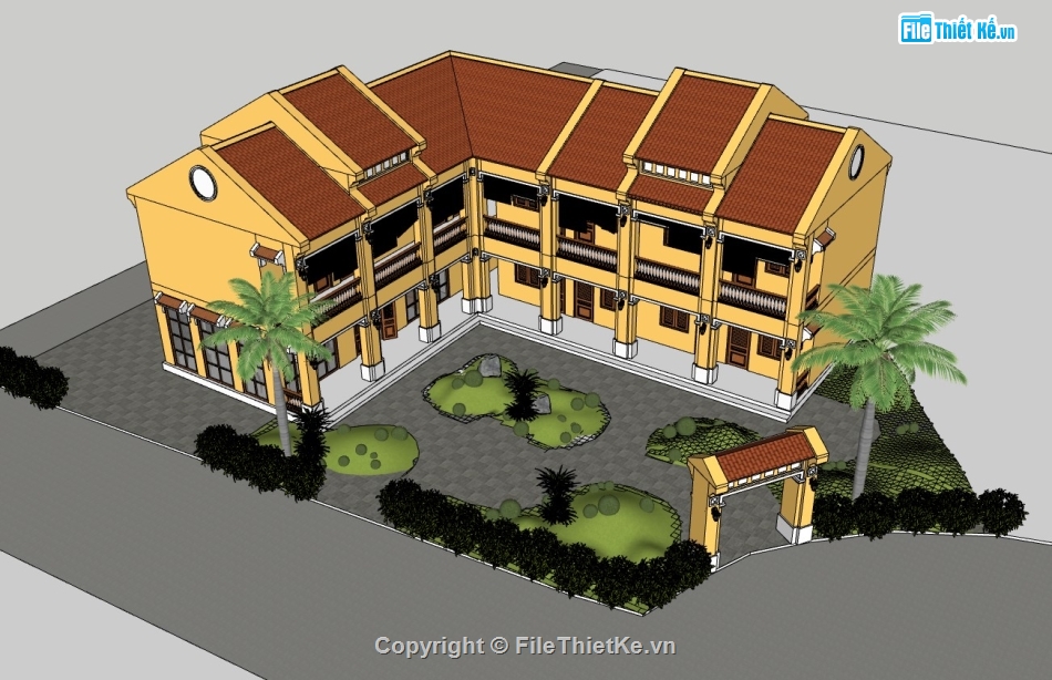 trường tiểu học,sketchup trường tiểu học,su trường tiểu học,su trường học,sketchup trường học