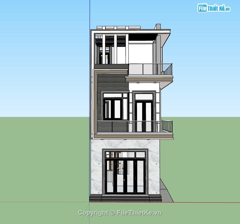 nhà phố 3 tầng,su nhà phố 3 tầng,sketchup nhà phố 3 tầng,su nhà phố,sketchup nhà phố