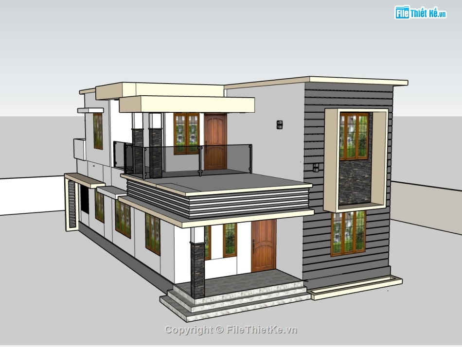 biệt thự 2 tầng,su biệt thự,sketchup biệt thự,su biệt thự 2 tầng,sketchup biệt thự 2 tầng