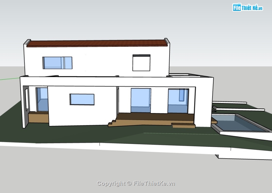 nhà 2 tầng,su nhà 2 tầng,sketchup nhà 2 tầng