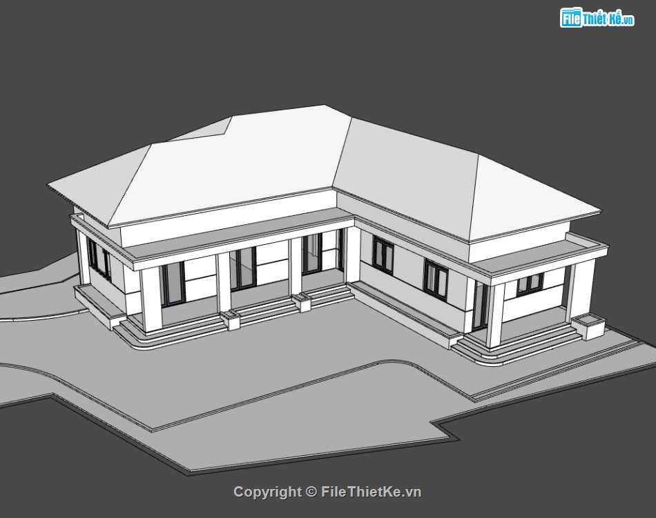 nhà cấp 4,su nhà cấp 4,sketchup nhà cấp 4