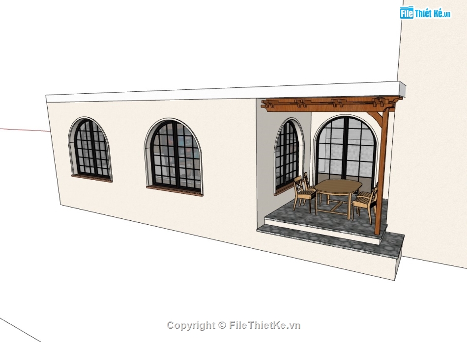 nhà cấp 4,su nhà cấp 4,sketchup nhà cấp 4