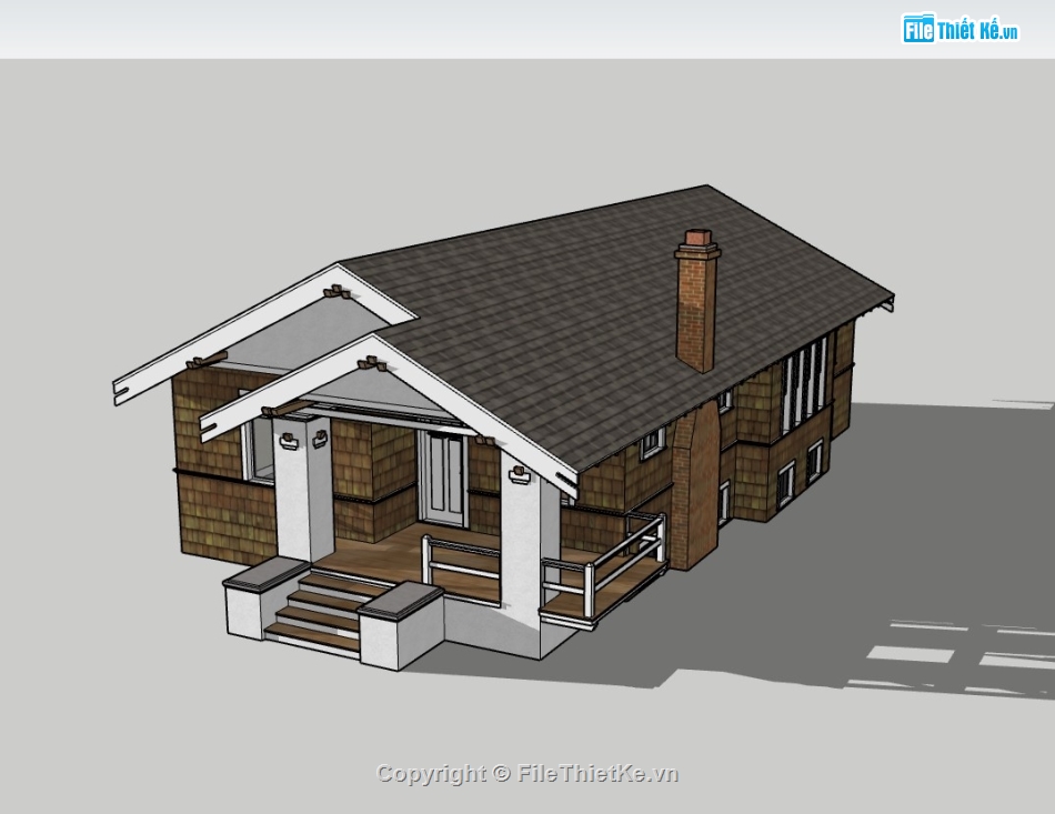 nhà cấp 4,su nhà cấp 4,sketchup nhà cấp 4