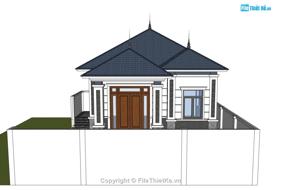 nhà cấp 4,su nhà cấp 4,sketchup nhà cấp 4