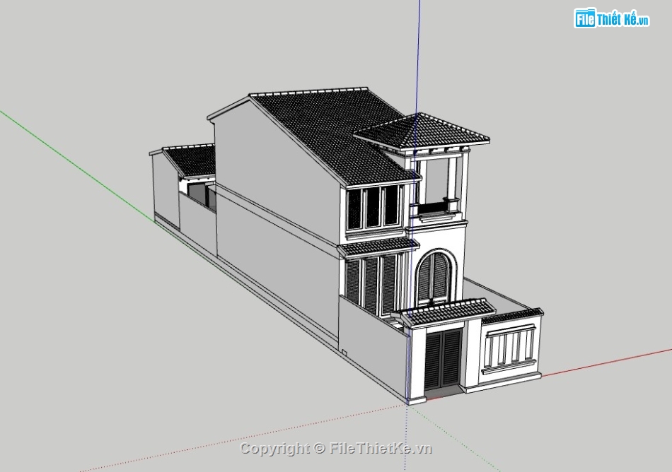 nhà phố 2 tầng,su nhà phố,su nhà phố 2 tầng,sketchup nhà phố,sketchup nhà phố 2 tầng