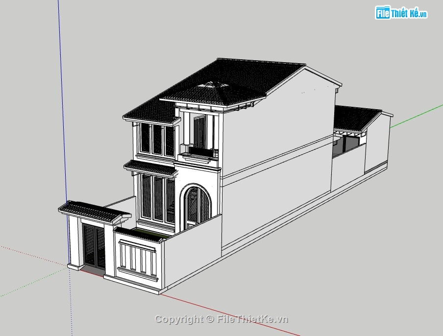 nhà phố 2 tầng,su nhà phố,su nhà phố 2 tầng,sketchup nhà phố,sketchup nhà phố 2 tầng