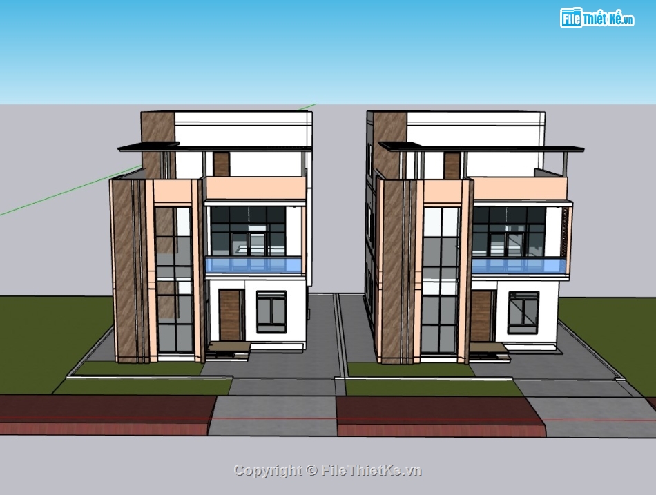 nhà phố 3 tầng,su nhà phố 3 tầng,sketchup nhà phố 3 tầng,su nhà phố
