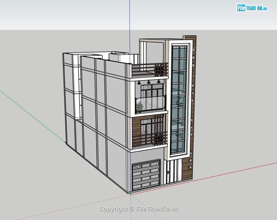 nhà phố 3 tầng,nhà 3 tầng,su nhà phố,sketchup nhà phố,su nhà phố 3 tầng