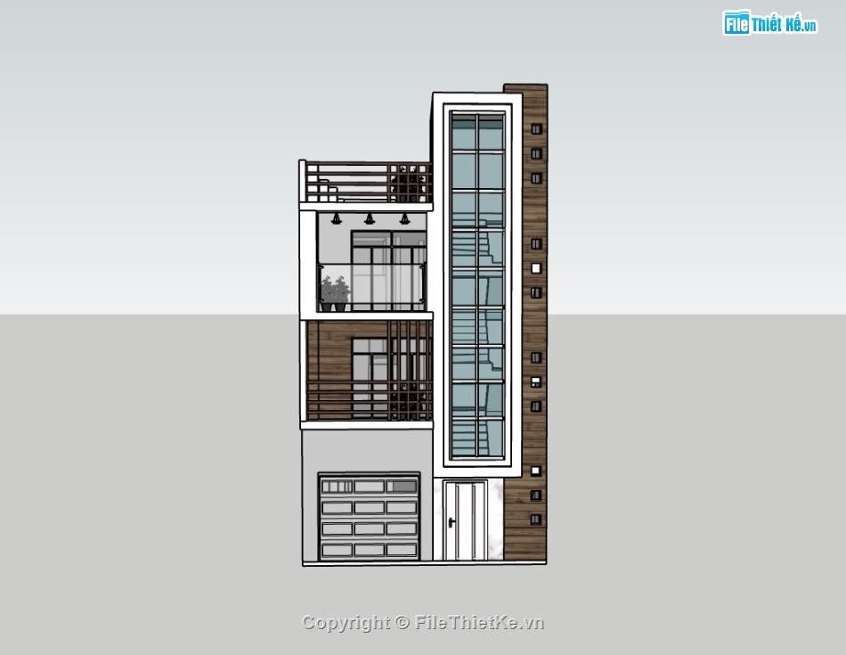 nhà phố 3 tầng,nhà 3 tầng,su nhà phố,sketchup nhà phố,su nhà phố 3 tầng