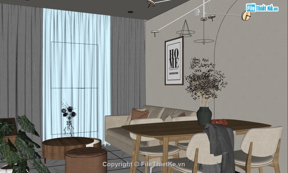 Mẫu su nội thất phòng khách,nội thất phòng bếp,mẫu sketchup nội thất chung cư,mẫu dựng 3dsu nội thất