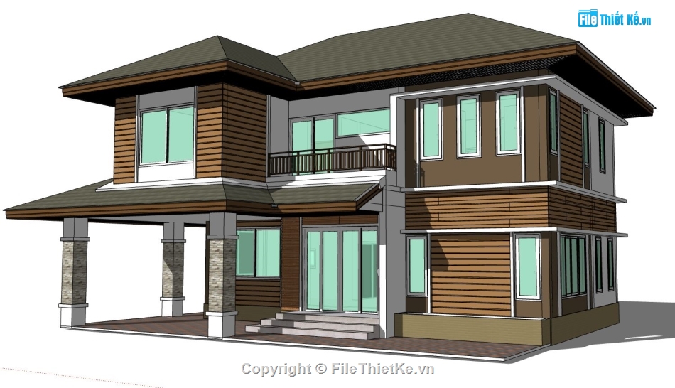 thiết kế biệt thự 2 tầng,model su biệt thự 2 tầng,phối cảnh biệt thự 2 tầng,mẫu biệt thự 2 tầng