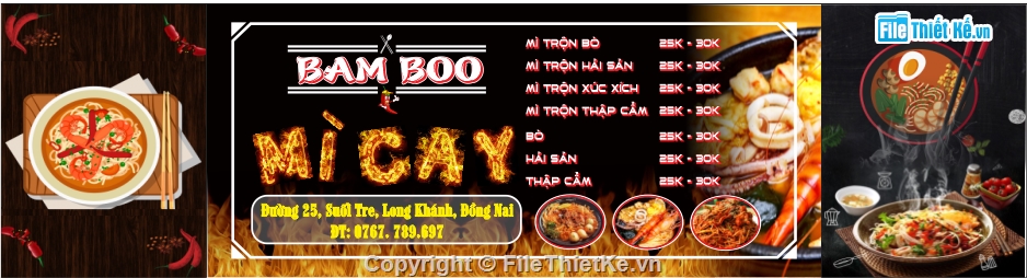 Bảng hiệu coredraw,Coredraw thiết kế bảng quảng Cáo,corel mẫu bảng quảng cáo,Biển hiệu Mì cay coredraw