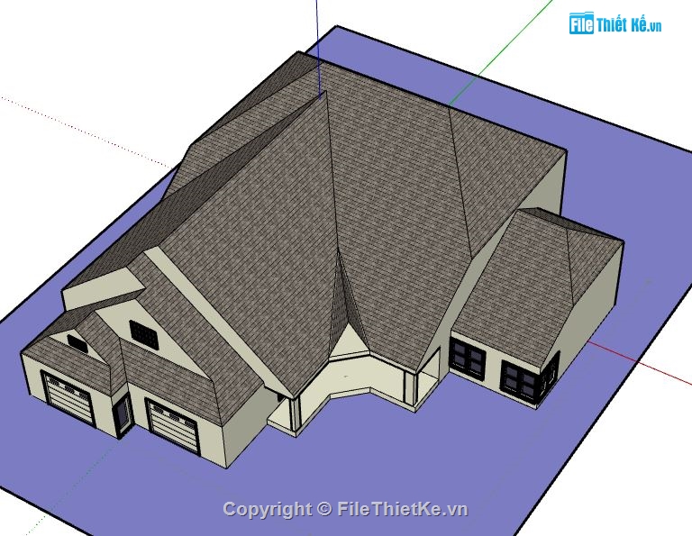 Biệt thự 1 tầng,model su biệt thự 1 tầng,biệt thự 1 tầng file su,sketchup biệt thự 1 tầng,biệt thự 1 tầng sketchup