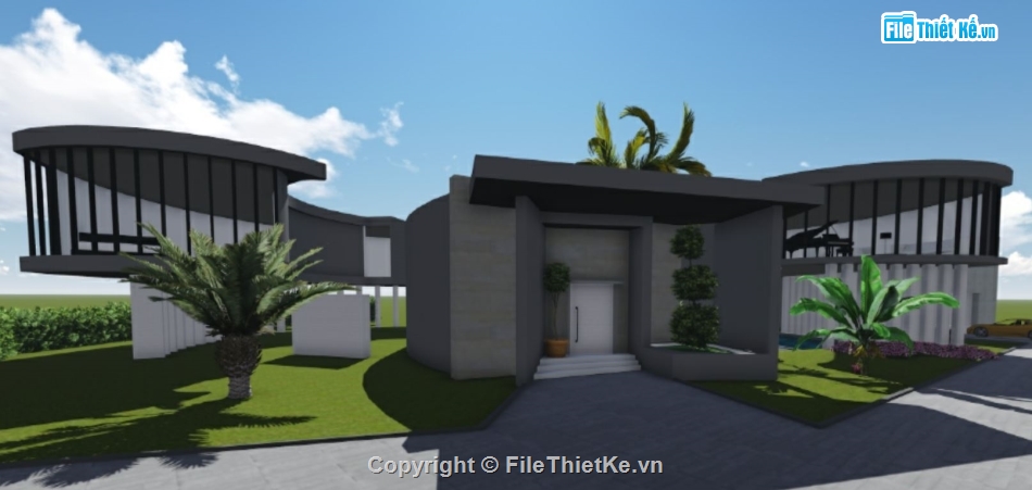 trung tâm triển lãm,model 3d su nhà triển lãm,sketchup dựng nội thất nhà triển lãm