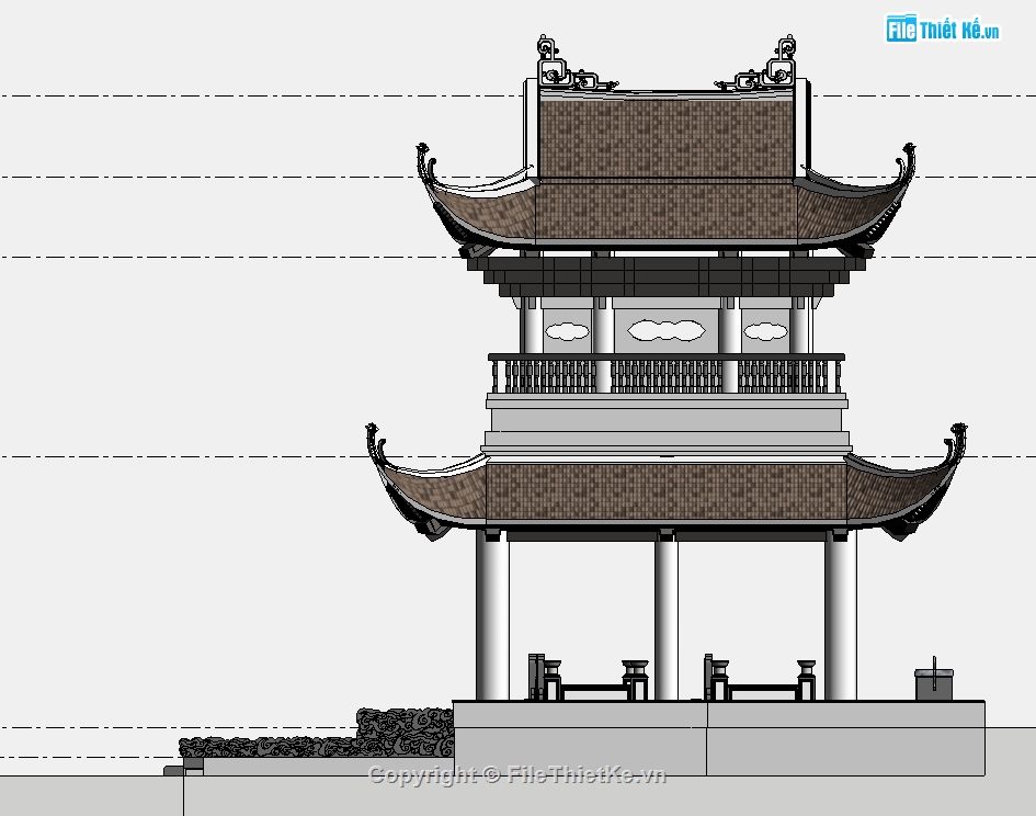 Revit khu mộ tổ,thiết kế khu mộ tổ,bản vẽ lăng mộ,thiết kế Revit lăng mộ