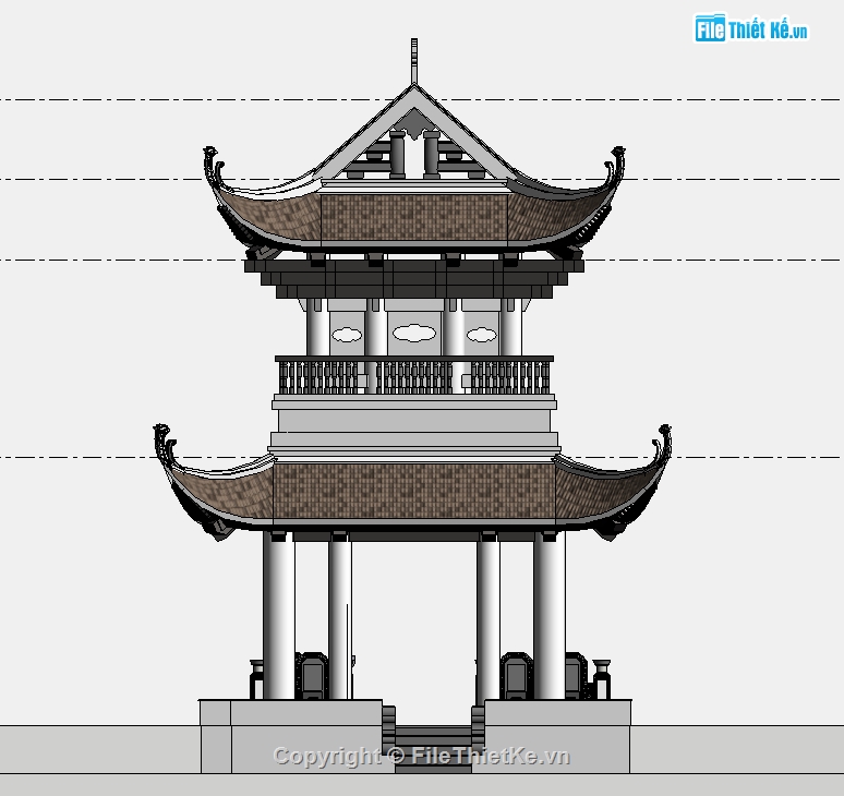 Revit khu mộ tổ,thiết kế khu mộ tổ,bản vẽ lăng mộ,thiết kế Revit lăng mộ