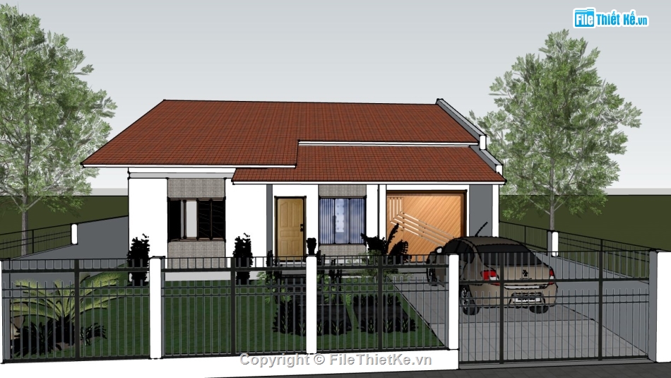 Mẫu thiết kế nhà cấp 4 10x10m Mẫu Thiết Kế Nhà Cấp 4 10X10M
