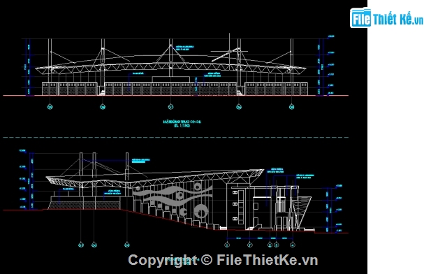 kết cấu nhà hát ngoài trời,bản vẽ kết cấu nhà hát,thiết kế điện nước nhà hát,bản vẽ kết cấu điện nước nhà hát