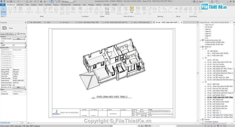 File thiết kế nhà mái Nhật,Revit nhà phố 2 tầng,nhà phố 2 tầng,nhà phố 2 tầng 8.15x12.8m