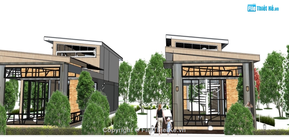 model su nhà nghỉ dưỡng,sketchup nhà nghỉ dưỡng,file su nhà nghỉ