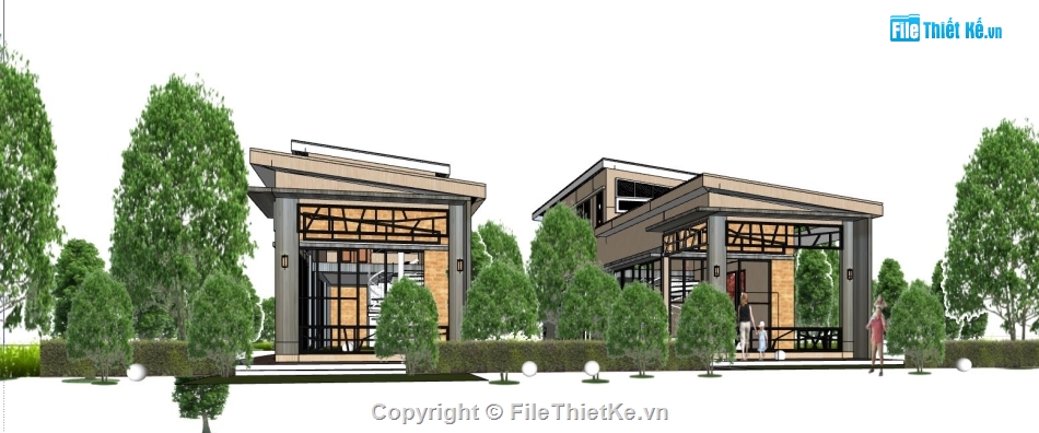 model su nhà nghỉ dưỡng,sketchup nhà nghỉ dưỡng,file su nhà nghỉ