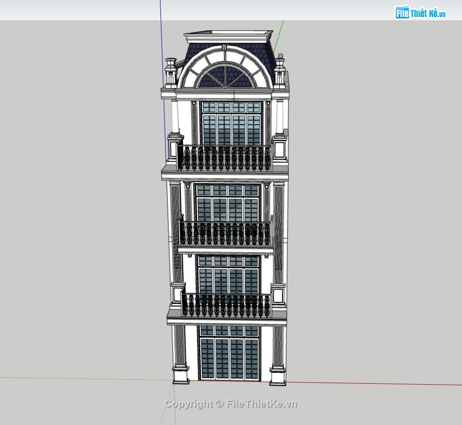 nhà 4 tầng,Mẫu nhà phố,kiến trúc nhà phố,mẫu nhà phố su,file nhà phố sketchup