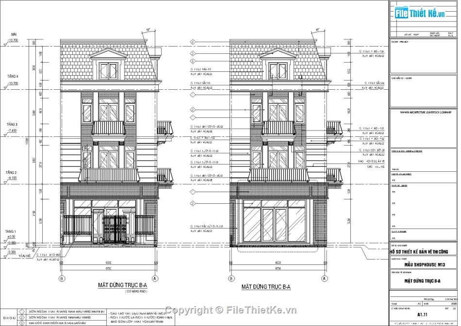 Thiết kế Nhà phố căn góc,Mẫu Nhà phố 2 mặt tiền,Bản vẽ Nhà 2 mặt tiền có sân trước,nhà phố,bản vẽ nhà phố,nhà phố 4 tầng