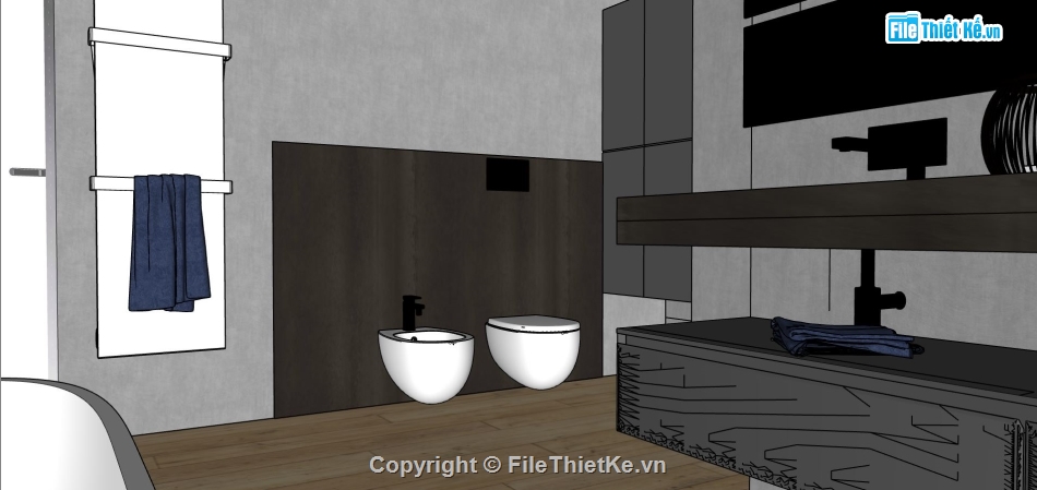 thiết kế nội thất sketchup,nội thất phòng tắm sketchup,mẫu su nội thất phòng tắm,phòng tắm 3d sketchup