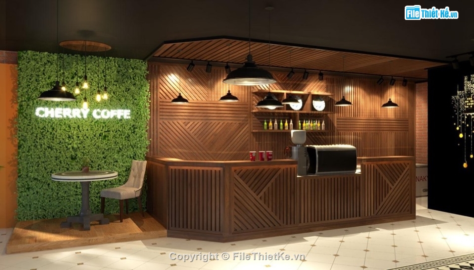 su nội thất quán cafe,quán cà phê sketchup,file sketchup quán cà phê đẹp