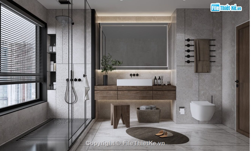 file sketchup phòng tắm,nội thất phòng tắm sketchup,thiết kế phòng tắm trên model su
