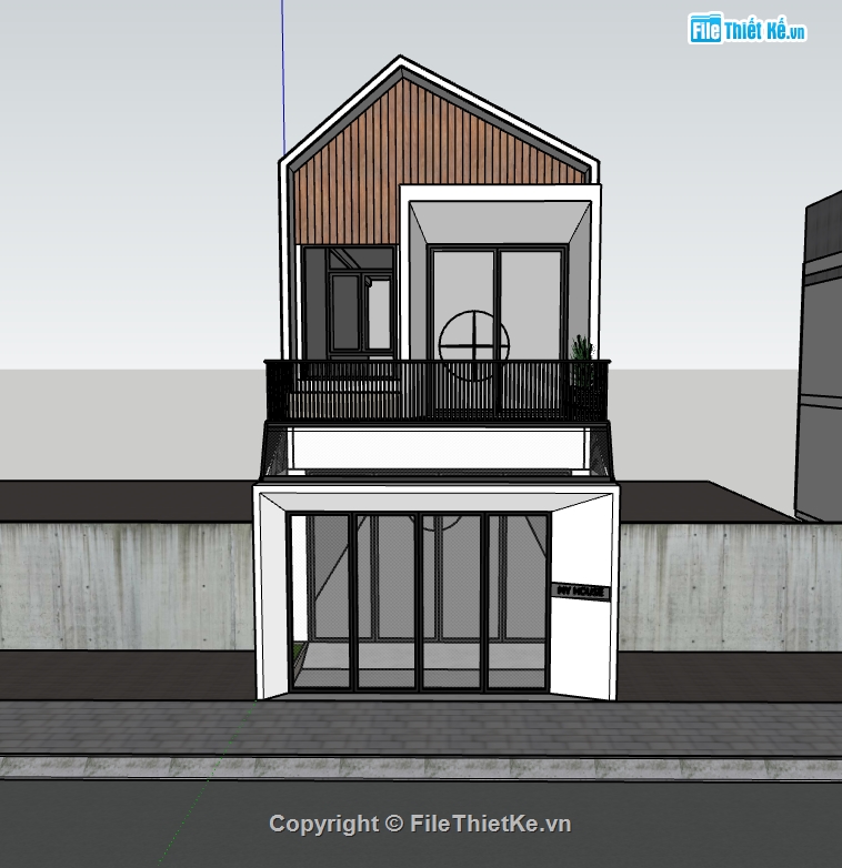 nhà phố,nhà phố 2 tầng,su nhà phố,sketchup nhà phố,sketchup nhà phố 2 tầng