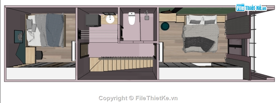 nội thất nhà phố 2 tầng,sketchup nội thất gia đình,nội thất phòng khách nhà bếp,sketchup nội thất phòng ngủ