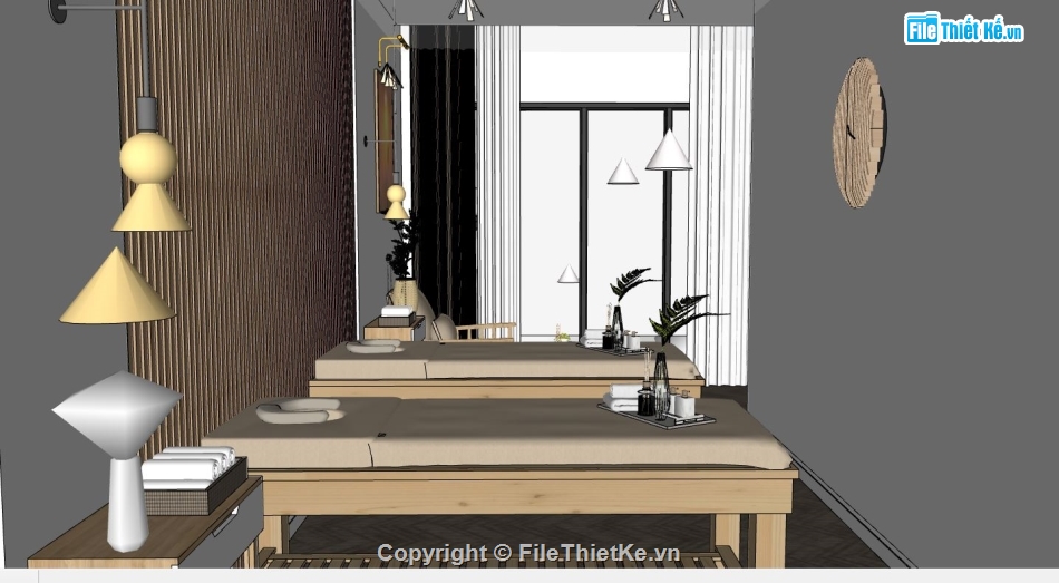 file sketchup spa,thiết kế spa đẹp,file su spa,model sketchup spa