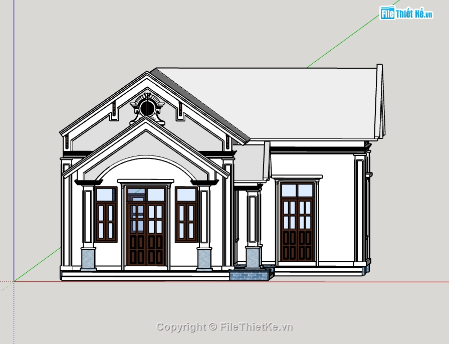 nhà cấp 4,thiết kế nhà cấp 4,nhà chữ L,thiết kế nhà L