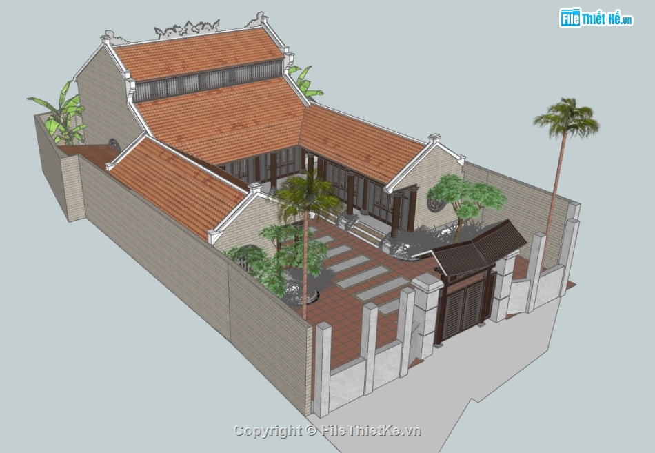 su thiết kế từ đường,su từ đường,thiết kế từ đường,sketchup